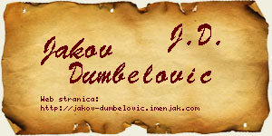 Jakov Dumbelović vizit kartica